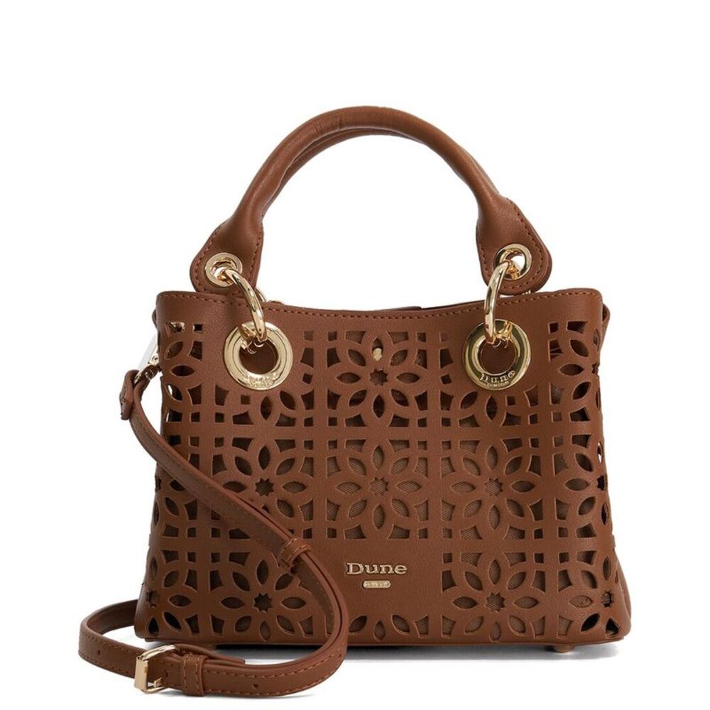 Dune London Diddydelaser Mini Laser Cut Tote, Brown